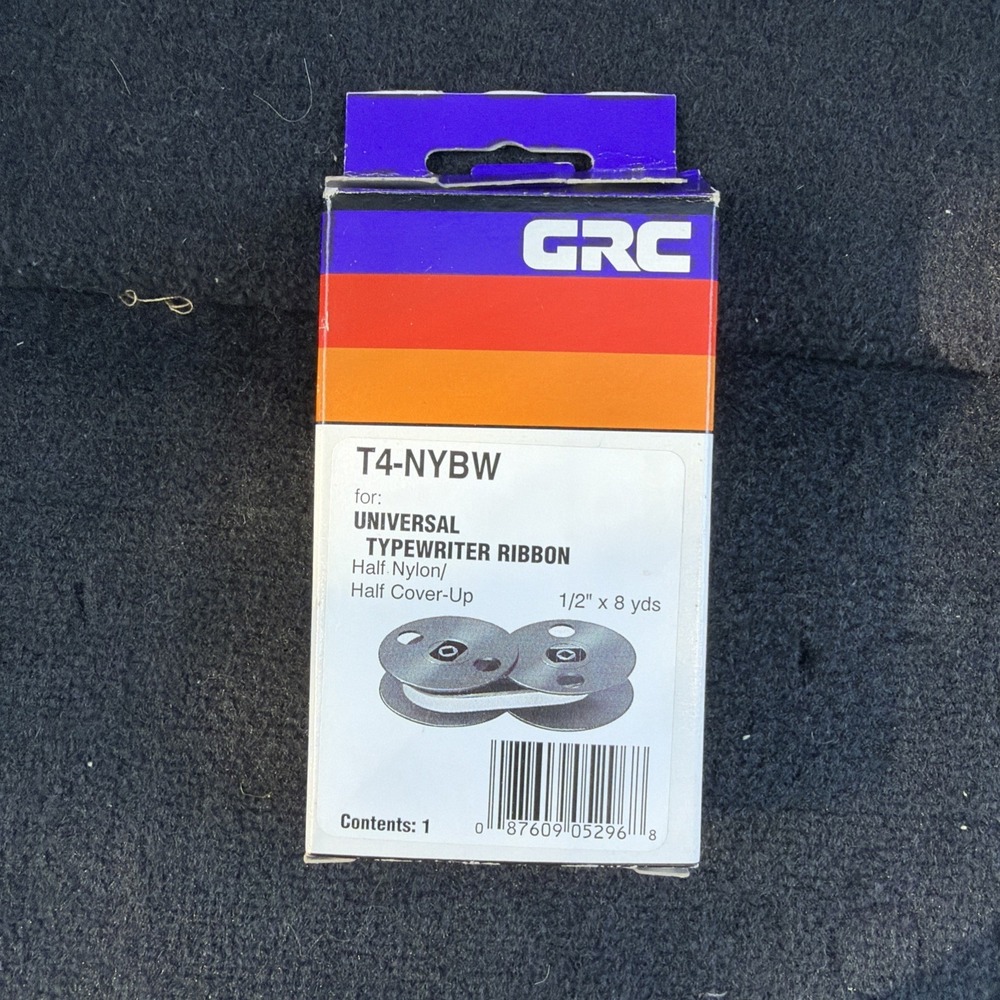 General Ribbon‎ T4-NYBW Grc Univrsl Typewriter Ribbon 1-black/white Nylon Ribbon